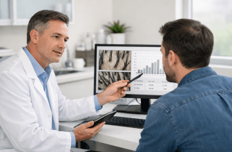 Hair restoration consultation about graft planning