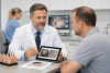 Physician and patient discussing a hair transplant treatment plan