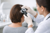 Patient having a scalp consultation after hair transplantation