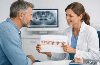Dental implant consultation with treatment planning